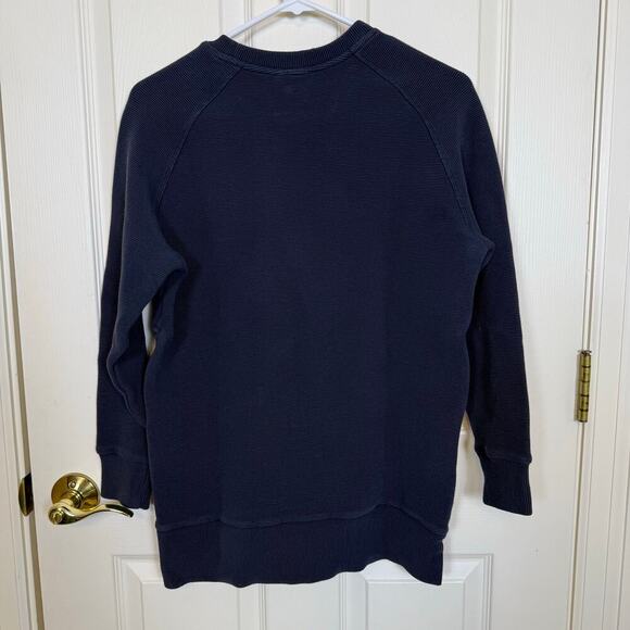 Varley Manning Sweatshirt Black Ribbed Extra Small Oversized Side Zippers VGUC - Picture 3 of 9